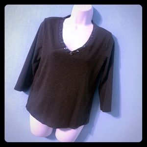 Nine West 3/4 Sleeve Length Top